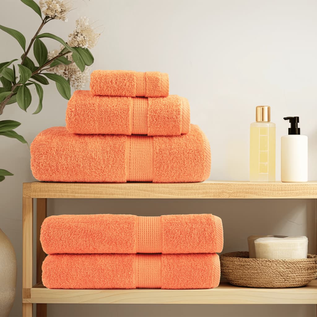 vidaXL Premium Towels SOLUND 2 pcs Orange 100x200 cm 600 gsm