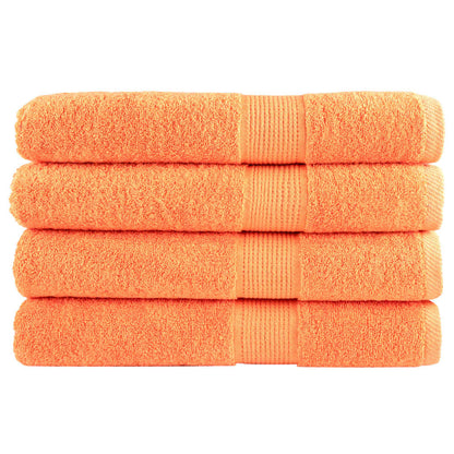 vidaXL Premium Towels SOLUND 4 pcs Orange 100x200 cm 600 gsm