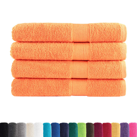 vidaXL Premium Towels SOLUND 4 pcs Orange 100x200 cm 600 gsm