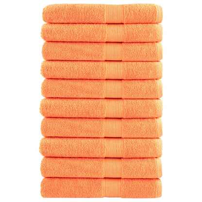vidaXL Premium Towels SOLUND 10 pcs Orange 100x200 cm 600 gsm