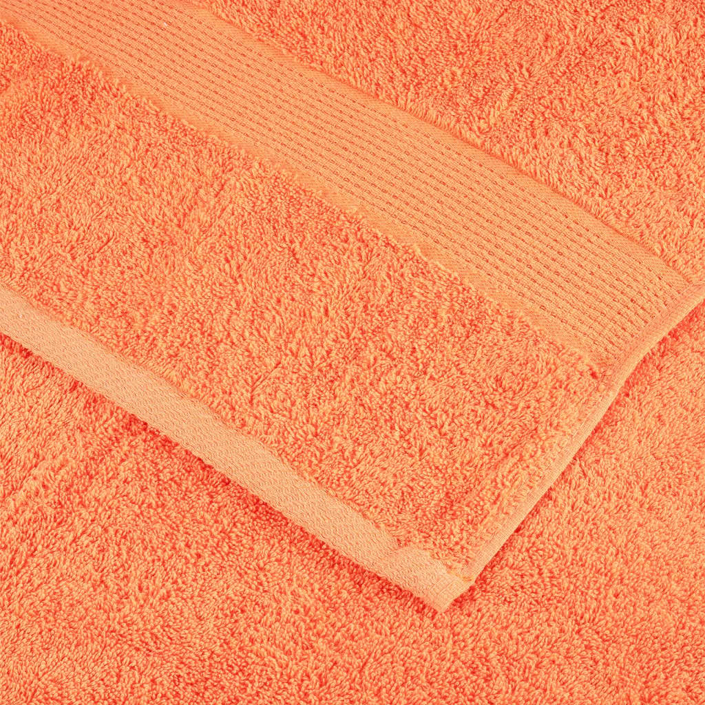 vidaXL Premium Towels SOLUND 10 pcs Orange 100x200 cm 600 gsm