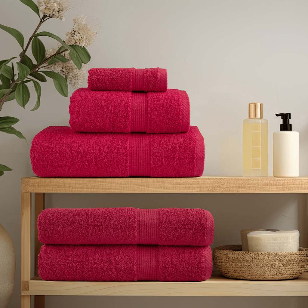 vidaXL Premium Bath Towels "SOLUND" 4 pcs Red 100x150 cm 600 gsm