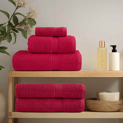 vidaXL Premium Bath Towels "SOLUND" 4 pcs Red 100x150 cm 600 gsm