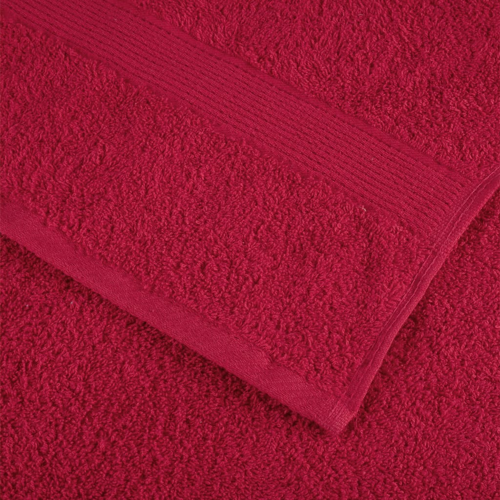 vidaXL Premium Bath Towels "SOLUND" 10 pcs Red 100x150 cm 600 gsm