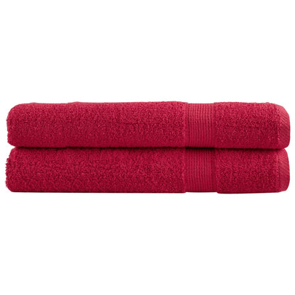 vidaXL Premium Sauna Towels SOLUND 2 pcs Red 80x200 cm 600 gsm
