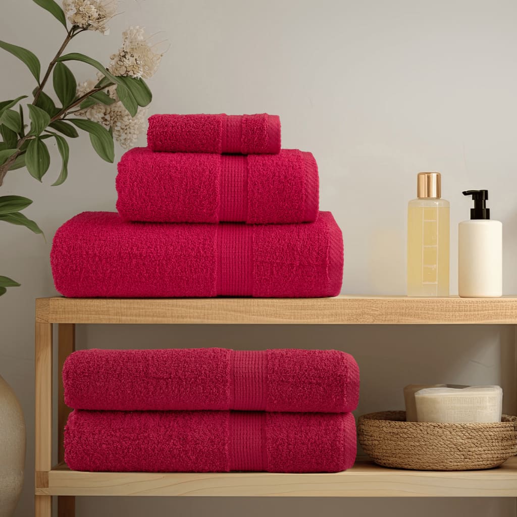 vidaXL Premium Sauna Towels SOLUND 2 pcs Red 80x200 cm 600 gsm