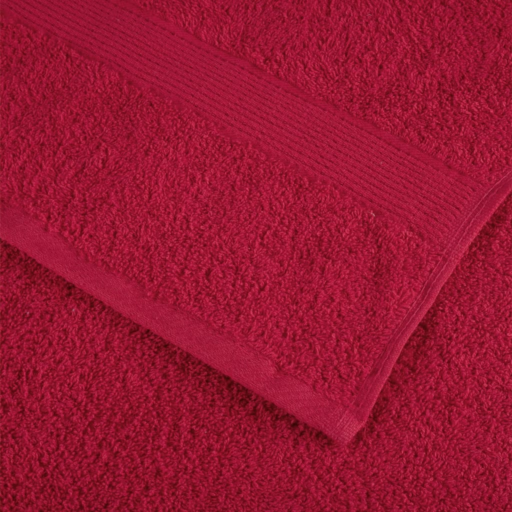 vidaXL Premium Sauna Towels SOLUND 2 pcs Red 80x200 cm 600 gsm
