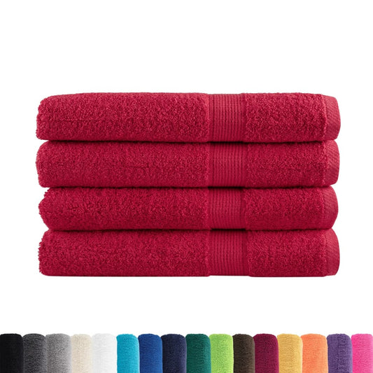vidaXL Premium Sauna Towels SOLUND 4 pcs Red 80x200 cm 600 gsm