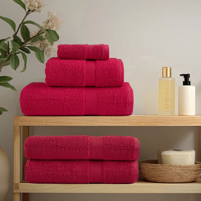 vidaXL Premium Towels SOLUND 10 pcs Red 100x200 cm 600 gsm