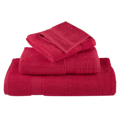 vidaXL Premium Towels SOLUND 10 pcs Red 100x200 cm 600 gsm