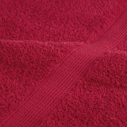 vidaXL Premium Towels SOLUND 10 pcs Red 100x200 cm 600 gsm