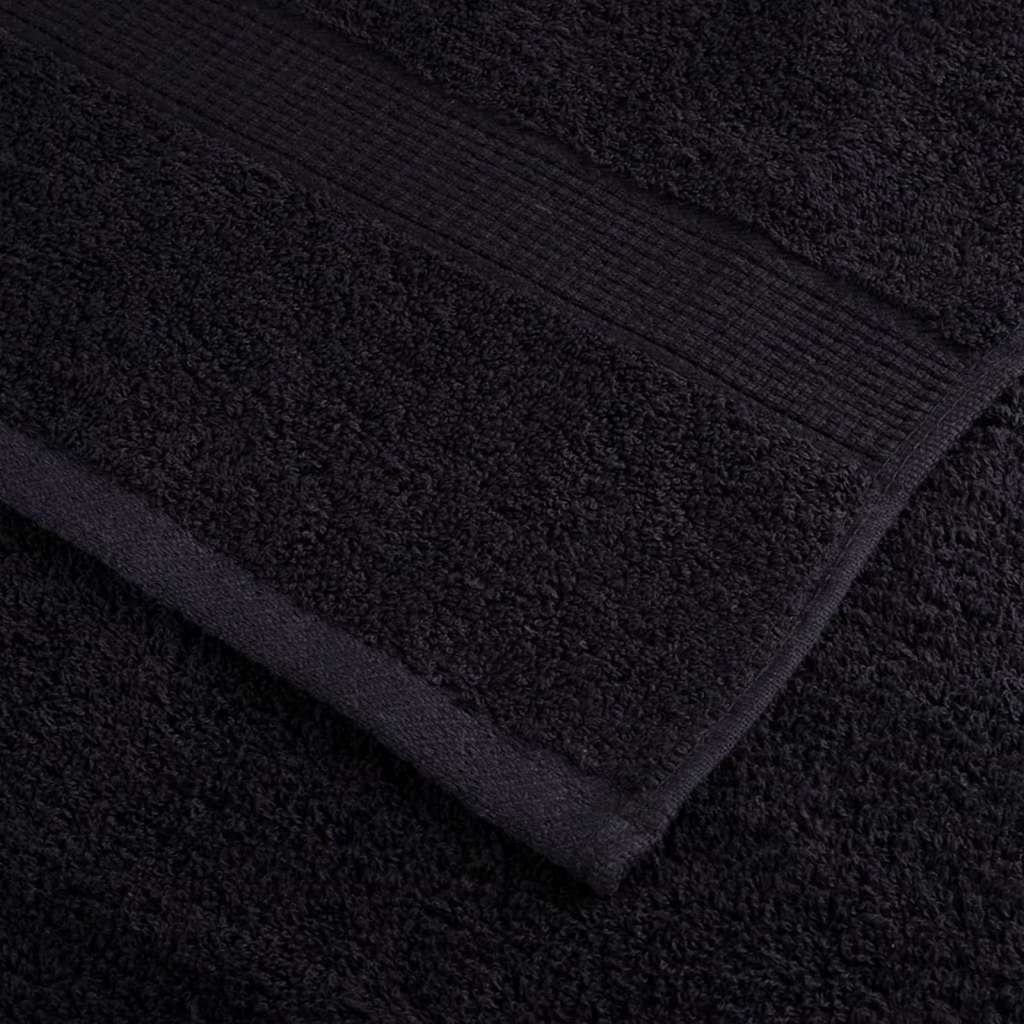 vidaXL Guest Towel SOLUND 2 pcs Black 15 x 21 cm 550 gsm