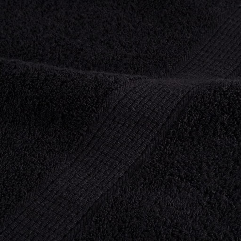 vidaXL Guest Towel SOLUND 2 pcs Black 15 x 21 cm 550 gsm