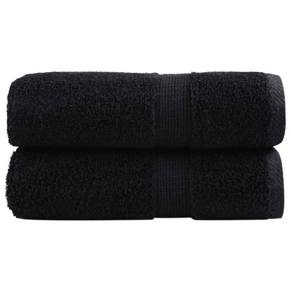 vidaXL Premium Wash Towels SOLUND 2 pcs Black 30x30 cm 600 gsm