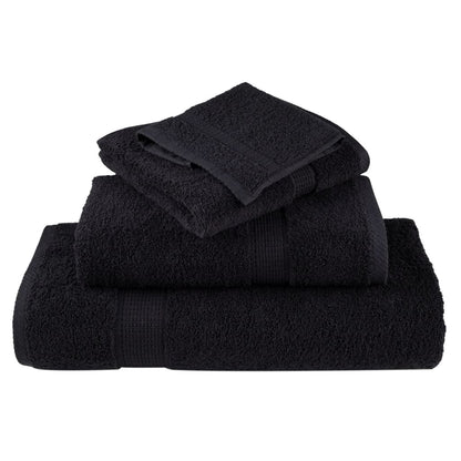 vidaXL Premium Guest Towels SOLUND 10 pcs Black 30x50 cm 600 gsm