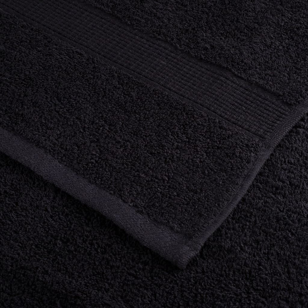 vidaXL Premium Bath Towels "SOLUND" 4 pcs Black 100x150 cm 600 gsm