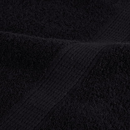 vidaXL Premium Bath Towels "SOLUND" 10 pcs Black 100x150 cm 600 gsm
