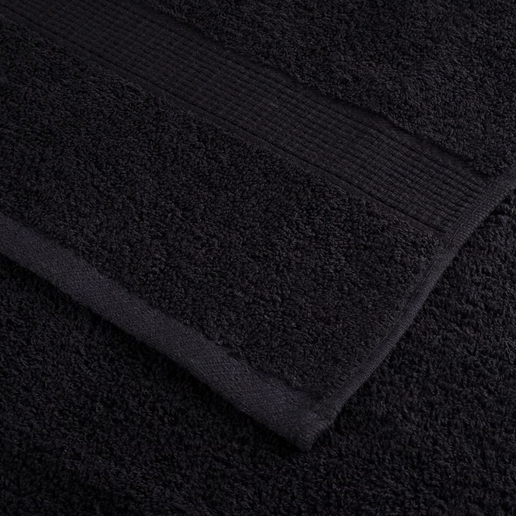 vidaXL Premium Sauna Towels SOLUND 4 pcs Black 80x200 cm 600 gsm