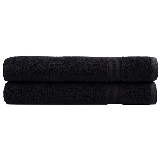 vidaXL Premium Towels SOLUND 2 pcs Black 100x200 cm 600 gsm