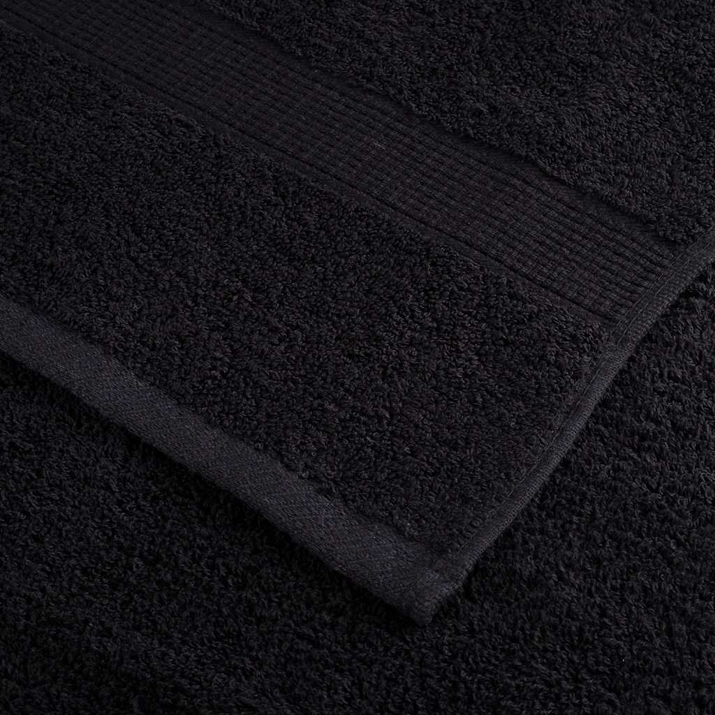 vidaXL Premium Towels SOLUND 2 pcs Black 100x200 cm 600 gsm