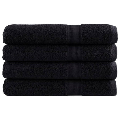 vidaXL Premium Towels SOLUND 4 pcs Black 100x200 cm 600 gsm