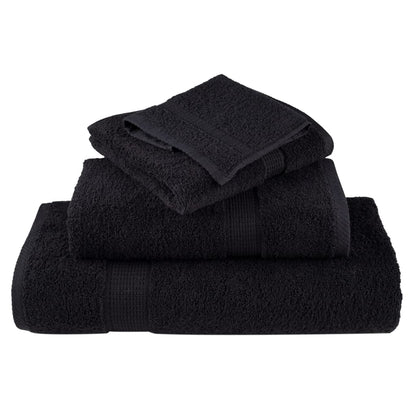vidaXL Premium Towels SOLUND 4 pcs Black 100x200 cm 600 gsm