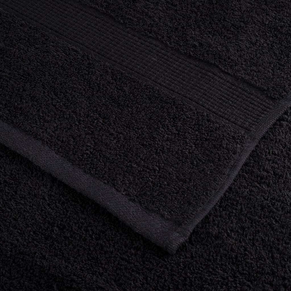 vidaXL Premium Towels SOLUND 4 pcs Black 100x200 cm 600 gsm