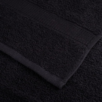 vidaXL Premium Towels SOLUND 10 pcs Black 100x200 cm 600 gsm