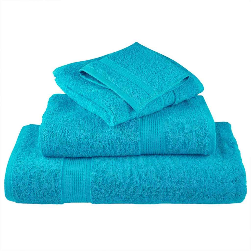 vidaXL Guest Towel SOLUND 2 pcs Turquiose 15 x 21 cm 550 gsm