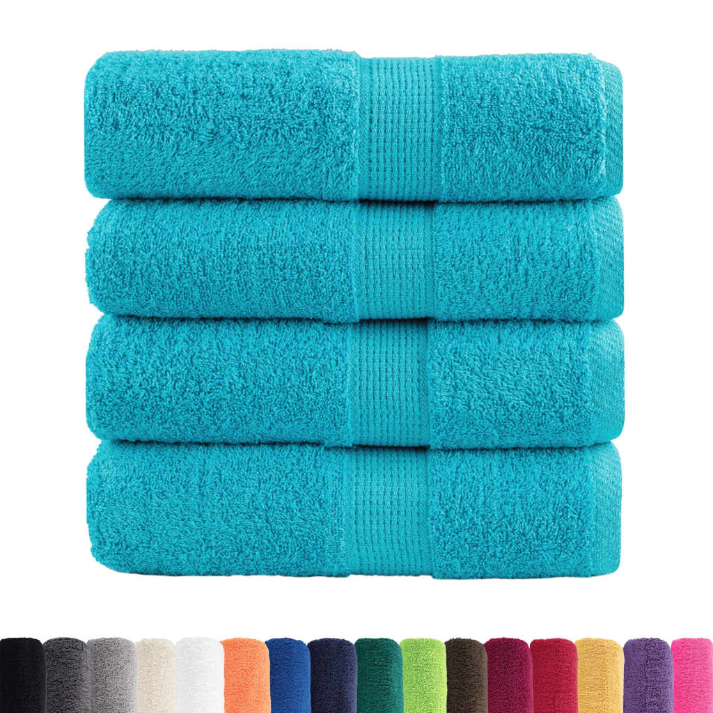 vidaXL Premium Wash Towels SOLUND 4 pcs Turquoise 30x30 cm 600 gsm