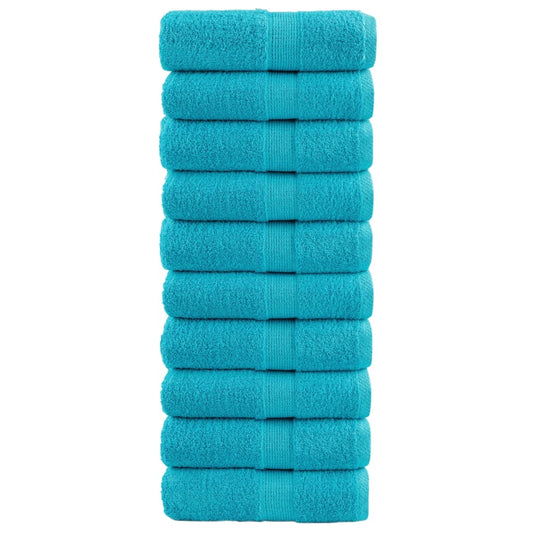 vidaXL Premium Wash Towels SOLUND 10 pcs Turquoise 30x30 cm 600 gsm