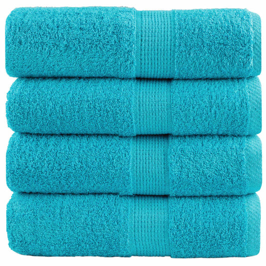 vidaXL Premium Guest Towels SOLUND 4 pcs Turquoise 30x50 cm 600 gsm