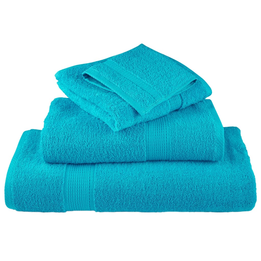 vidaXL Premium Guest Towels SOLUND 10 pcs Turquoise 30x50 cm 600 gsm