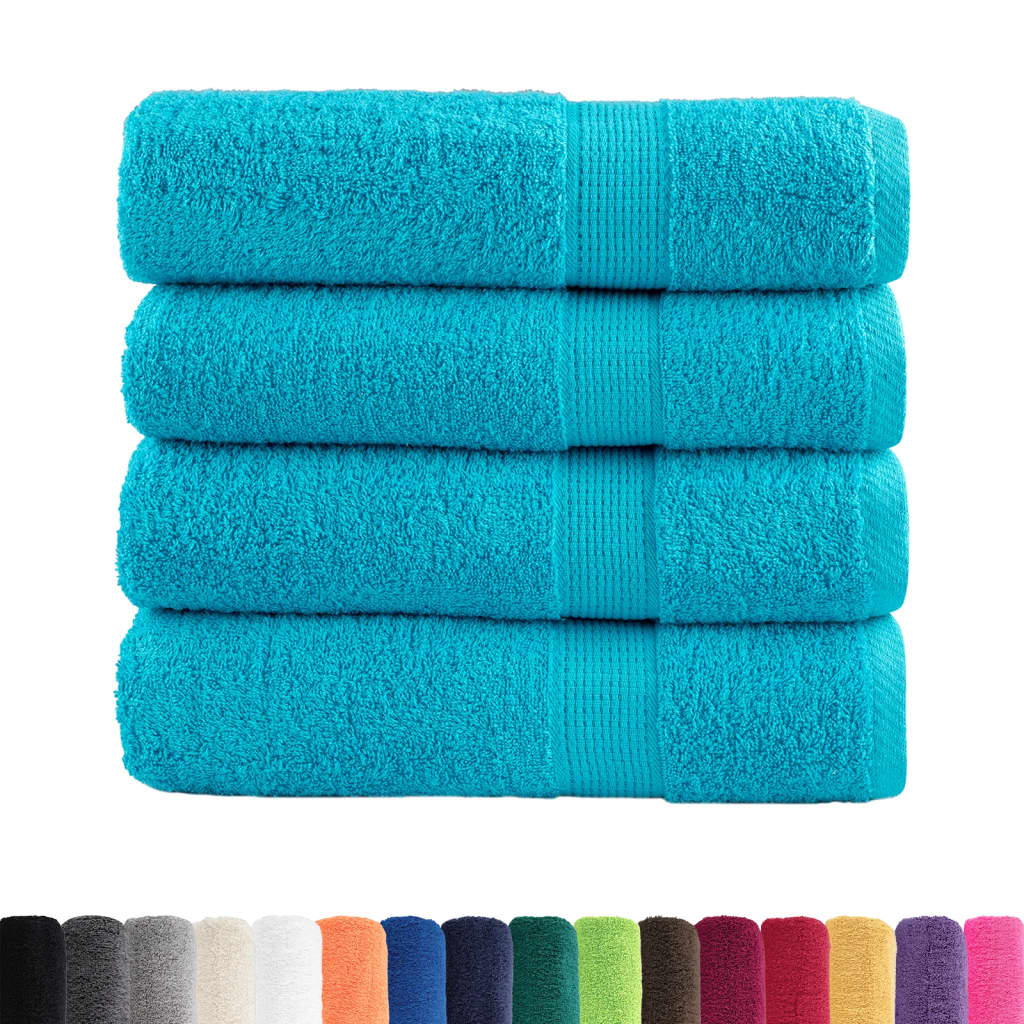 vidaXL Premium Hand Towels SOLUND 4 pcs Turquoise 50x100 cm 600 gsm
