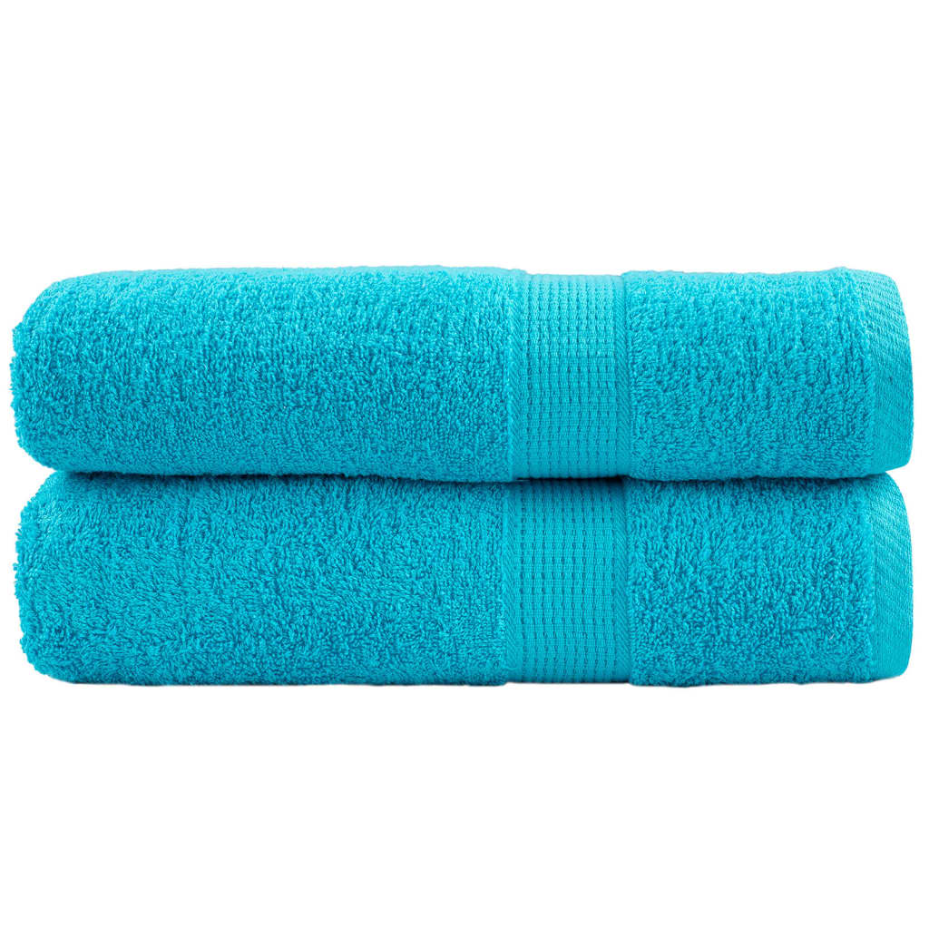 vidaXL Premium Shower Towels SOLUND 2 pcs Turquoise 70x140 cm 600 gsm
