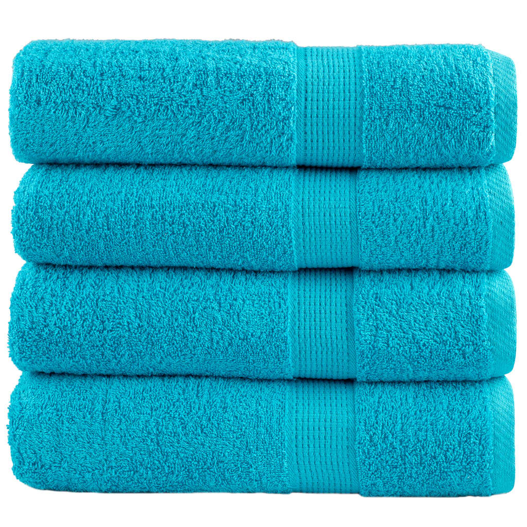 vidaXL Premium Shower Towels SOLUND 4 pcs Turquoise 70x140 cm 600 gsm