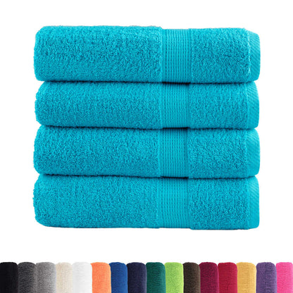 vidaXL Premium Shower Towels SOLUND 4 pcs Turquoise 70x140 cm 600 gsm