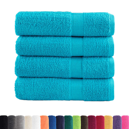 vidaXL Premium Shower Towels SOLUND 4 pcs Turquoise 70x140 cm 600 gsm
