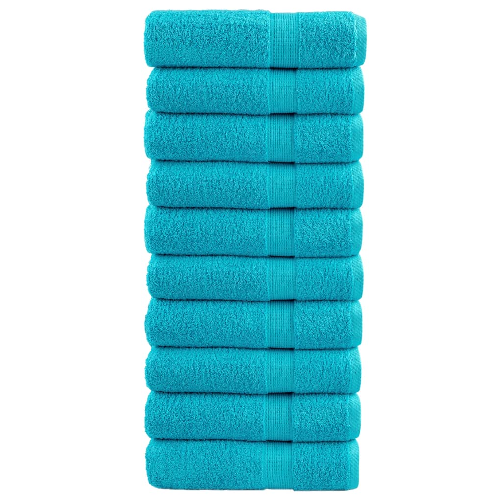 vidaXL Premium Shower Towels SOLUND 10 pcs Turquoise 70x140 cm 600 gsm