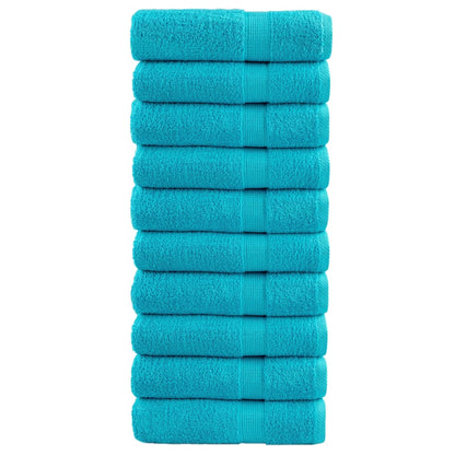 vidaXL Premium Shower Towels SOLUND 10 pcs Turquoise 70x140 cm 600 gsm