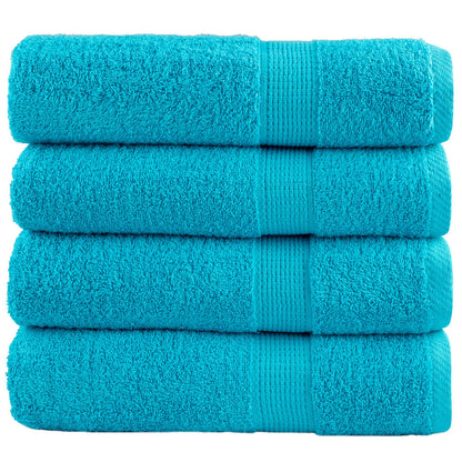 vidaXL Premium Bath Towels "SOLUND" 4 pcs Turquoise 100x150 cm 600 gsm