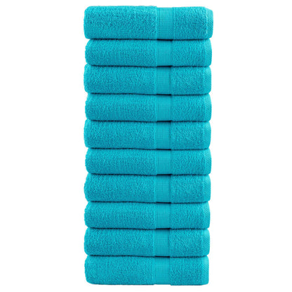 vidaXL Premium Bath Towels "SOLUND" 10 pcs Turquoise 100x150 cm 600 gsm