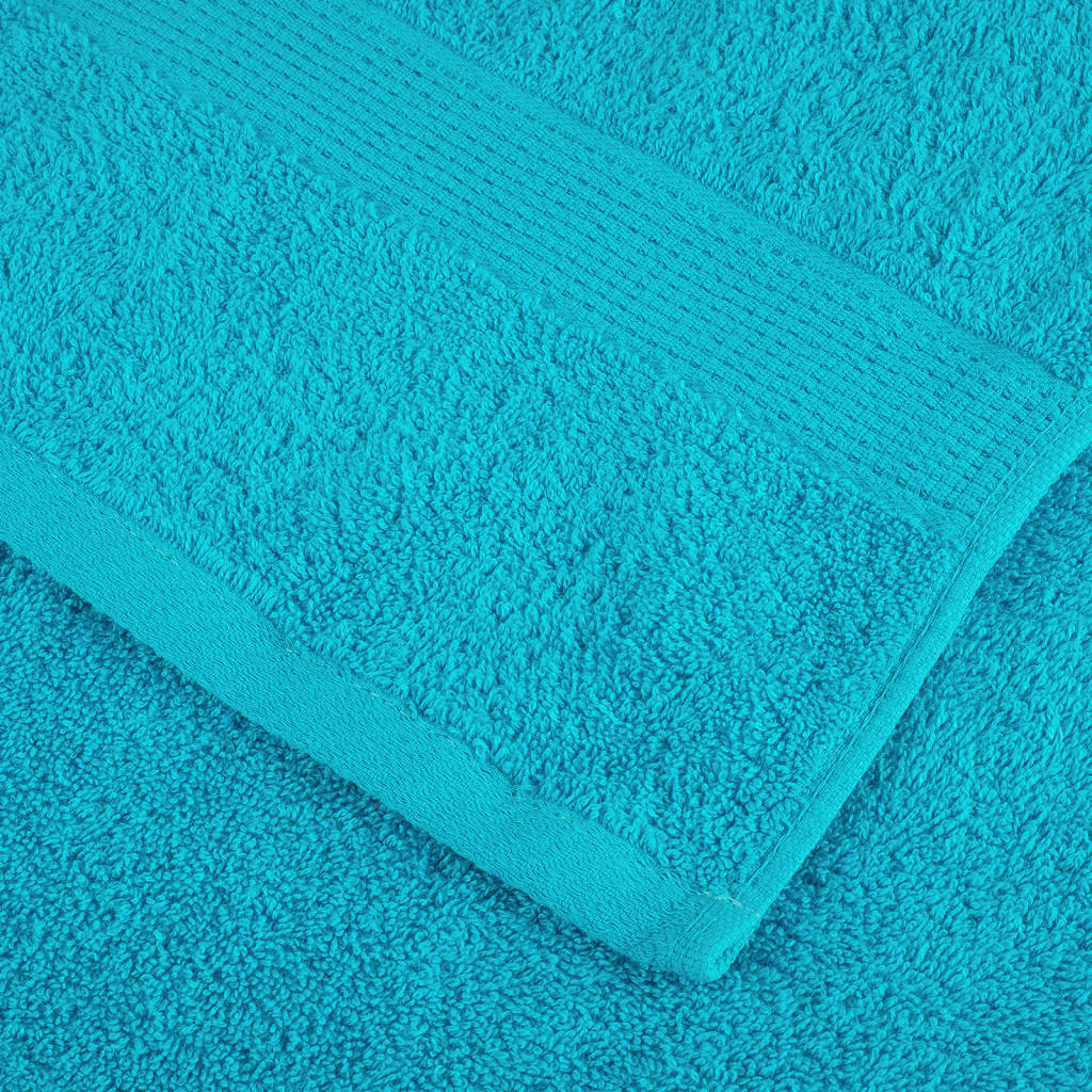 vidaXL Premium Bath Towels "SOLUND" 10 pcs Turquoise 100x150 cm 600 gsm