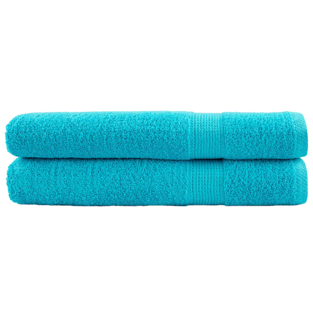 vidaXL Premium Sauna Towels SOLUND 2 pcs Turquoise 80x200 cm 600 gsm