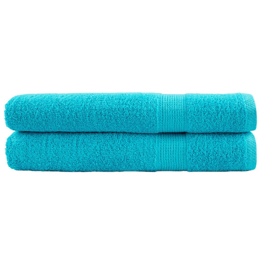 vidaXL Premium Sauna Towels SOLUND 2 pcs Turquoise 80x200 cm 600 gsm