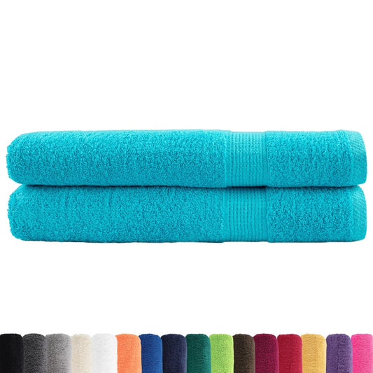 vidaXL Premium Sauna Towels SOLUND 2 pcs Turquoise 80x200 cm 600 gsm
