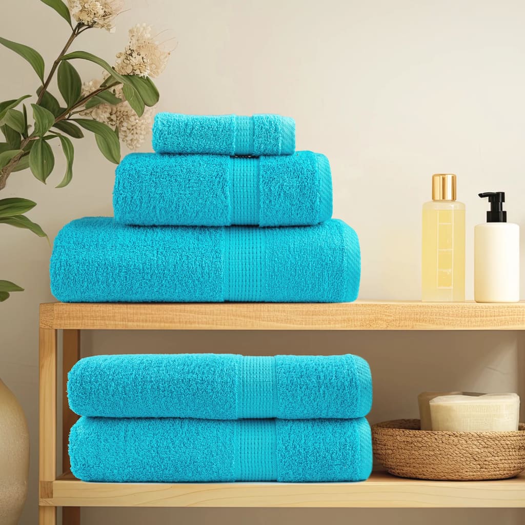 vidaXL Premium Sauna Towels SOLUND 10 pcs Turquoise 80x200 cm 600 gsm