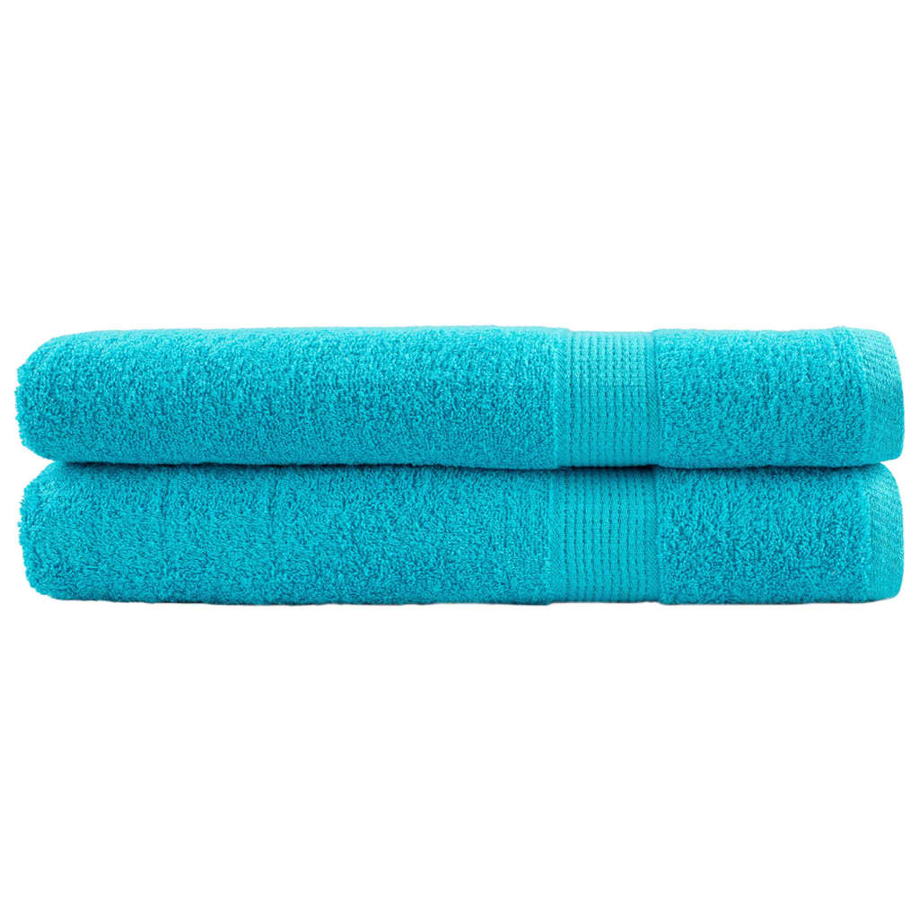 vidaXL Premium Towels SOLUND 2 pcs Turquoise 100x200 cm 600 gsm