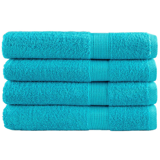 vidaXL Premium Towels SOLUND 4 pcs Turquoise 100x200 cm 600 gsm