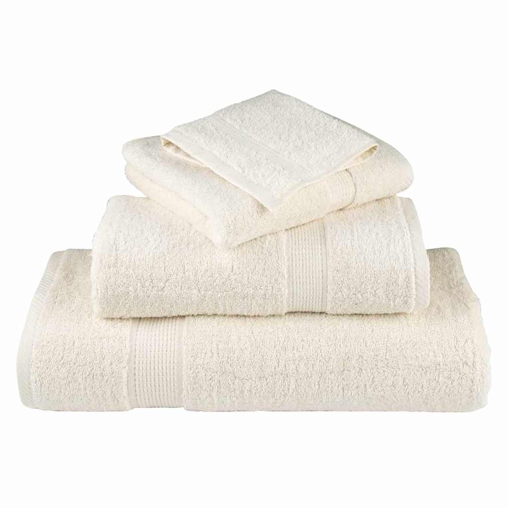 vidaXL Guest Towel SOLUND 4 pcs Cream 15 x 21 cm 550 gsm